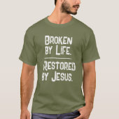 QR-code Gebroken Door Leven Hersteld Door Jezus Sc T-shirt (Voorkant)