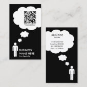 QR-code gedachtenbubbel Visitekaartje (Voorkant / Achterkant)