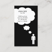 QR-code gedachtenbubbel Visitekaartje (Achterkant)