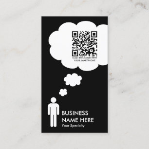 QR-code gedachtenbubbel Visitekaartje