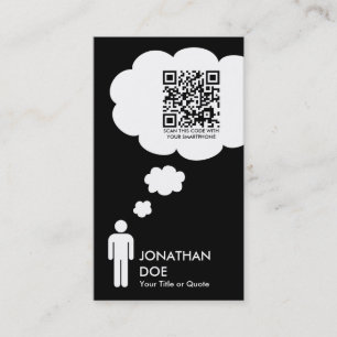 qr code gedachtenbubble visitekaartje