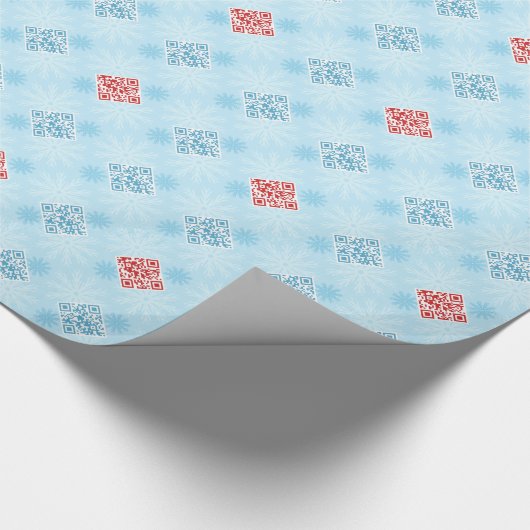 QR Code Geek Kerstmis Nieuw Jaar verpakkingspapier Cadeaupapier (Hoek)