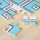 QR-code - Geel Aqua Legpuzzel (Zijkant)