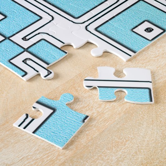 QR-code - Geel Aqua Legpuzzel (Zijkant)