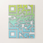QR-code - Geel Aqua Legpuzzel (Verticaal)