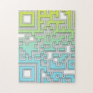 QR-code - Geel Aqua Legpuzzel