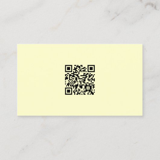 Qr Code Geel modern artistiek Visitekaartje (Achterkant)