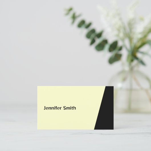 Qr Code Geel modern artistiek Visitekaartje (Staand voorkant)