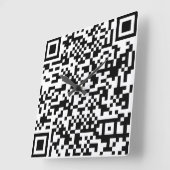 Qr-code (geen cijfers) vierkante klok (Hoek)