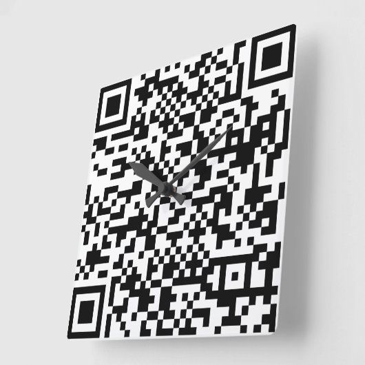 Qr-code (geen cijfers) vierkante klok (Hoek)