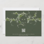 QR-code GEEN FOTO Eucalyptus Monogram Groen Save The Date (Achterkant)