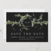 QR-code GEEN FOTO Eucalyptus Monogram Premium Zwar Save The Date (Voorkant)