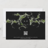 QR-code GEEN FOTO Eucalyptus Monogram Premium Zwar Save The Date (Achterkant)