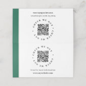 QR-code gegenereerde informatie Gevouwen bureaubor Plaatskaartje (Buitenkant ongevouwen)