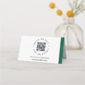 QR-code gegenereerde informatie Gevouwen bureaubor Plaatskaartje (Achterkant)