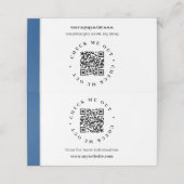 QR-code gegenereerde informatie Gevouwen bureaubor Plaatskaartje (Buitenkant ongevouwen)