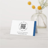 QR-code gegenereerde informatie Gevouwen bureaubor Plaatskaartje (Achterkant)