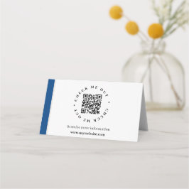 QR-code gegenereerde informatie Gevouwen bureaubor Plaatskaartje
