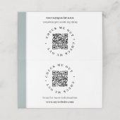 QR-code gegenereerde informatie Gevouwen bureaubor Plaatskaartje (Buitenkant ongevouwen)