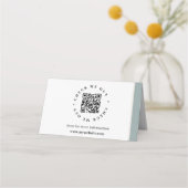 QR-code gegenereerde informatie Gevouwen bureaubor Plaatskaartje (Achterkant)