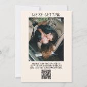 QR-code geïllustreerde handgeschreven taart foto b Kaart (Achterkant)