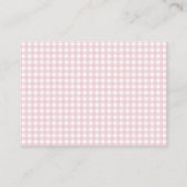 QR Code Gekke Gans Roze Bow Gift Registry Douche Informatiekaartje (Achterkant)