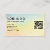 QR Code Gele Zonnebloem Visitekaartje (Achterkant)