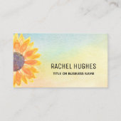 QR Code Gele Zonnebloem Visitekaartje (Voorkant)