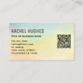 QR Code Gele Zonnewil Visitekaartje (Achterkant)