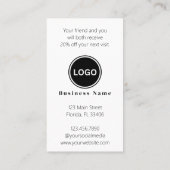 QR-code Gelieve een vriend door te verwijzen Visitekaartje (Achterkant)