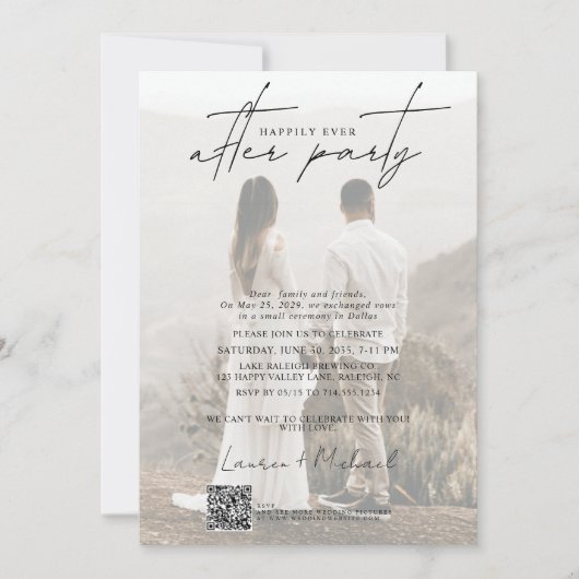 QR code gelukkig ooit na partij 2 foto Aankondiging