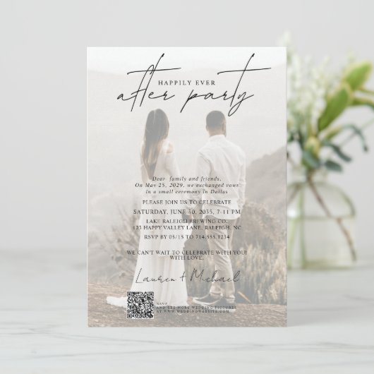 QR code gelukkig ooit na partij 2 foto Aankondiging