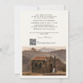 QR Code Gelukkig Ooit Na Party Cream 2 Foto Aankondiging (Achterkant)