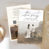 QR Code Gelukkig Ooit Na Party Cream 2 Foto Aankondiging