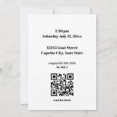 QR-code Gelukkige Verjaardag Nubische Geitentuin B Kaart (Achterkant)