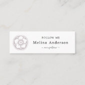 QR-code Gemuteerde roze sociale media Mini Visitekaartje (Voorkant)