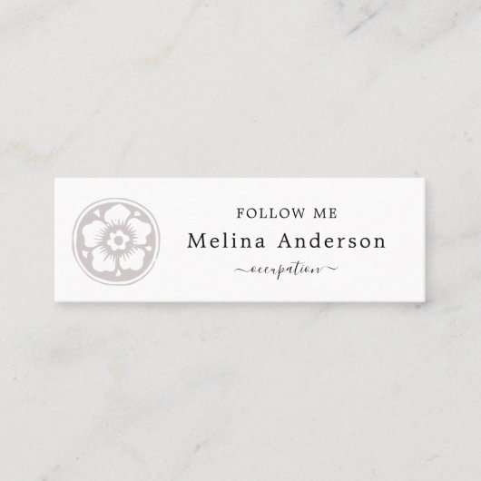 QR-code Gemuteerde roze sociale media Mini Visitekaartje (Voorkant)