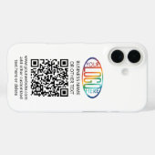 QR Code Generator & Business Logo Minimalist moeil Case-Mate iPhone Case (Achterkant (horizontaal))