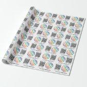 QR Code Generator & Business Logo Modern Promo Cadeaupapier (Uitgerold)