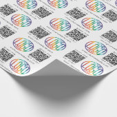 QR Code Generator & Business Logo Modern Promo Cadeaupapier (Hoek)