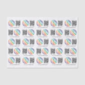 QR Code Generator & Business Logo Modern Promo Tissuepapier (Voorkant)