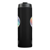 QR Code Generator Business Logo Promotional Black Thermosbeker (Voorkant)