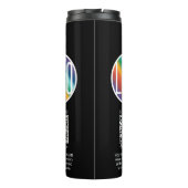 QR Code Generator Business Logo Promotional Black Thermosbeker (Achterkant)