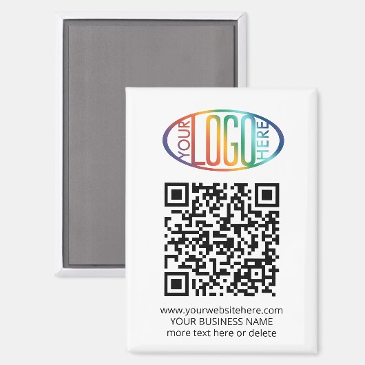 QR Code Generator & Business Logo Promotionele swa Magneet (Voorkant / Achterkant)