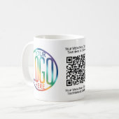 QR Code Generator en uw Logo Business Promotional Koffiemok (Voorkant links)