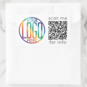 QR Code Generator en uw Logo Business Promotional Rechthoekige Sticker (Tas)