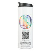 QR Code Generator en uw Logo Business Promotional Thermosbeker (Geroteerd rechts)
