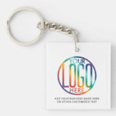 QR Code Generator & Logo Bedrijf Promotionele swag Sleutelhanger (Voorkant)