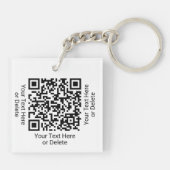 QR Code Generator & Logo Bedrijf Promotionele swag Sleutelhanger (Achterkant)