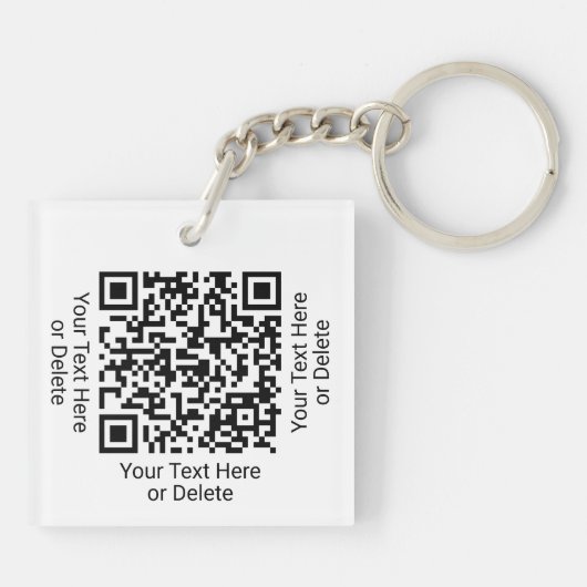 QR Code Generator & Logo Bedrijf Promotionele swag Sleutelhanger (Achterkant)